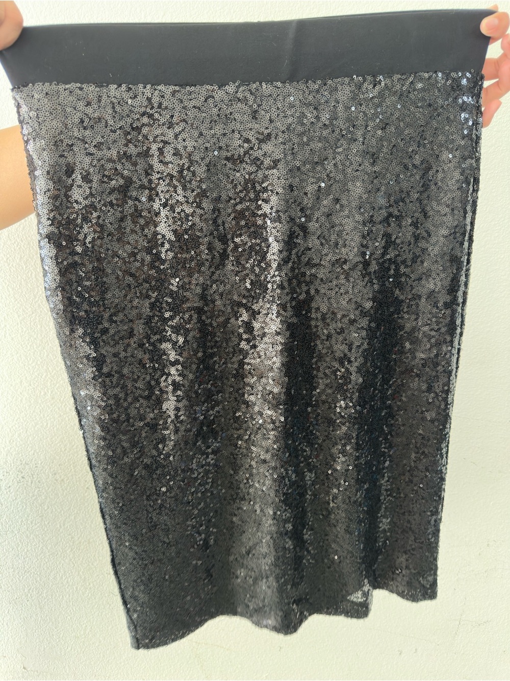 torrid Black Sequin Pencil Skirt Size 0